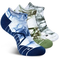 힐레아 운동용 러닝 양말 쿠션 패딩 수분 위킹 로우, 1 3 Pairs Blue Green White, Large