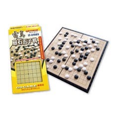 角落文房 旻新 雷鳥磁石五子棋 LT-31503 磁吸便攜五子棋, 1個, 旻新 雷鳥磁石五子棋LT-31503, Black and White