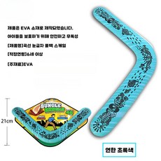 안전 부메랑 반려동물 원형 A형 소재 남녀노소 교재용, 그린