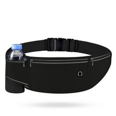 초경량 러닝벨트 마라톤 달리기 플립벨트 힙색 허리띠, 1개, 블랙