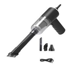 핸디 무선 진공 청소기 차량용 가정용 휴대용 틈새청소 다용도, usb 블랙  AS