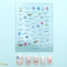 호기마트 산리오 네일스티커 유아네일스티커, 포차코_디저트
