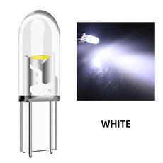 자동차 인테리어 조명 대시 보드 워밍 표시기 COB 칩 캔버스 계기 웨지 게 전구 T5 LED W3W 12V 10 개 20 40, WHITE, 10Pcs