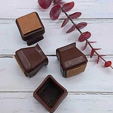 중형 진갈색 1세트 사각 4P 실리콘의자발캡 sen*604PD