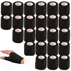 아도레 자가점착붕대 탄력밴드 압박붕대, 블랙, 24개