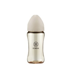 小獅王辛巴 simba 蘊蜜鉑金PPSU寬口防脹氣奶瓶 270ml, 1個, 杏茶 / 圓孔 / 6142