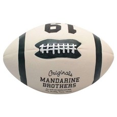 Mandarin Brothers MB 橄欖球 乳膠啾啾發聲玩具 寵物狗玩具, 白色, 1個