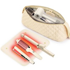 내열성 매트가 있는 여행용 가방 컬링 아이언 고데기 스트레이트너 헤어 액세서리용 도구 정리함, 내열성 매트가 있는 여행용 가방, 컬링 아이언, 고데기