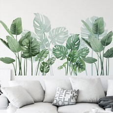 티큐 북유럽 침실 거실 주방 벽 데코 시트지 인테리어 식물 스티커 P049