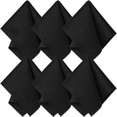 10Pc 초극세 섬유 안경 천 선글라스 렌즈 청소 양면 벨벳 악기, 1)Black 10Pcs