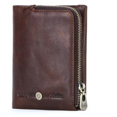 AngelNaNa 真皮 RFID 防盜刷 全頭層牛皮 短皮包 男女中性 SMA0383