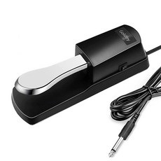 야마하 키보드 카시오 롤랜드 Korg 디지털 피아노 MIDI 전자 전기 오르간 신디사이저용 서스테인 페달 0.6cm(1/4인치) 잭 Goldby 176196, 야마하 키보드 카시오 롤랜드 Korg 디지털 피아노 M