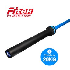 【Fitek】高級奧林匹克長槓 表面塗層處理／可摔槓 86英吋 220cm／20公斤標準槓, 寶藍色