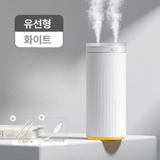픽온 탁상용가습기 미니 무선 유선 USB 충전식 휴대용 사무실 책상용 차량용 가정용, 화이트(유선), 기본 모델명/품번