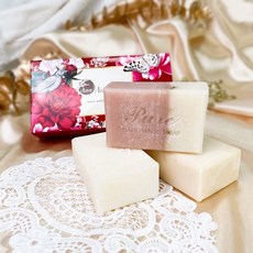 陳怡安手工皂【禮盒】細緻洗沐手工皂x3入牡丹小禮盒-送禮首選, 1個, C-粉玫優格/橙花羊奶/純淨橄欖