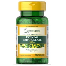 Puritan's Pride 이브닝 달맞이꽃 오일 500 mg - 100캡슐, 퓨리탄프라이드 냉압착 달맞이꽃 오일 500mg 소프트젤, 1개, 100정