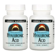 소스내추럴스 먹는 히알루론산 영양제 효능 HyaluronicAcid 100mg 30정 2병