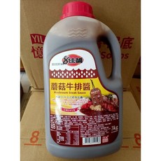 祐霖 憶霖 蘑菇牛排醬 3kg 經典佐醬, 1個