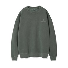 와키윌리 WACKY WILLY 로고 피그먼트 맨투맨 그린