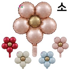 5잎 레트로 데이지 은박(소) 핑크 크림 블루 로즈골드 레드 생일파티 기념일 브라이덜샤워 파티풍선장식, 1개
