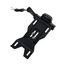 오토바이 사이드 라이센스 플레이트 홀더 LED 브래킷 Harley Sportster XL883 1200 Dyna Low Rider Street, 02 Type A Black