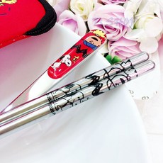 【Ts Shop】史努比Snoopy潛水布餐具組 (湯匙 筷子 不鏽鋼餐具 鋼筷 環保餐具 外出餐具 露營), 1個, 紅_查理, 紅_查理