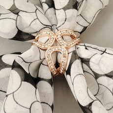 1+1 샤론 큐빅 스카프 링 연출 고리 홀더 장식