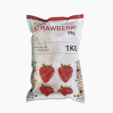 냉동딸기 중국산 / 아이스박스포장, 1개, 1kg