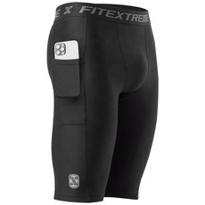 피트엑스 남자 스포츠 5부 포켓 레깅스 타이즈 / 롱드로즈 짐웨어 바이크쇼츠 반바지 레깅스