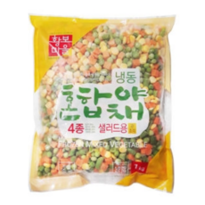 황보마을 혼합야채 4종 샐러드용 1kg 10개 냉동야채