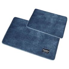 蒲公英纖維地墊 泰迪熊加厚防滑墊 無印風短毛吸水腳踏墊, 海水藍(, 1個