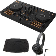 Pioneer DJ 컨트롤러 DDJ-FLX4 + 헤드폰 ATH-S100 먼지 덮개 세트 (rekordbox/Serato Lite 호환) [DDJ-400 후속 모델], 단일구성