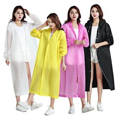 방수 우비 레인코트 장마 보호, 4-EVA우비-옐로우