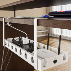 무타공 책상 멀티탭 케이블 wifi 인터넷선 정리 선반 거치대, 1개