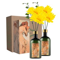 라플로리아 꽃 디퓨저, 2개, 500ml, S2한가득꽃집향/B8거베라L12/옐로우