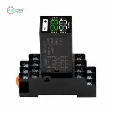 H3Y-4 DC12V AC220V 타이머 지연 릴레이 기본 전원 공급 장치가 디지털 디스플레이 사이클 시간 제어, 01 DC12V