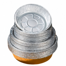 에어프라이어 알루미늄용기 오븐 은박도시락 원형 은박 도시락 일회용, 80개, 6인치