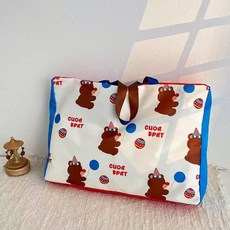 블랙체리 아동용 낮잠이불가방 다용도 짐가방, 화이트