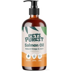 반려견 고양이 말 페럿 & 반려동물을 위한 반려동물 퓨어스트 연어 오일 - 32 Fl Oz 100% 순수 프리미엄 식품 등급 천연 오메가 3 6 9 보충제 코트 피부 관절 및 뇌, 32 oz