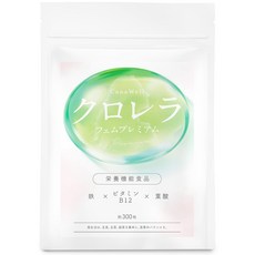 [CanaWell] 300 B12 영양 기능 식품 클로렐라 펨 프리미엄 마리 철 엽산 비타민, 1개