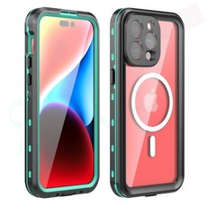 紅辣椒 iPhone 15 Pro Max 磁吸防水手機殼, 湖藍色,iPhone15Promax, 1個