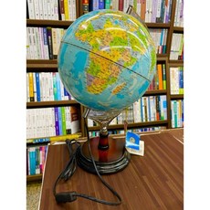 富加順 地球儀 10吋 木底座 插電附燈 立體球面