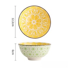 4개 세트 보헤미안 스타일 레스토랑 그릇 세라믹 가정 식기류 가정용 국수 수프, 4 75inch, C