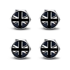 자동차 번호판 프레임 고정 볼트 나사 너트 캡 유니온 잭 엠블럼 미니 원 컨트리맨, 색상 이름: 2. A, 1개