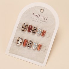 小紅書爆款穿戴甲高級感貓眼水鑽美甲甲片長輕奢純欲穿戴式指甲片, 1個, BY1661:穿戴甲#30片/盒