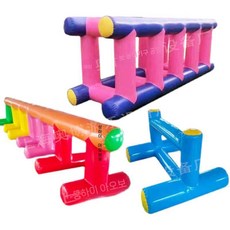 에어 사다리 바운스 교구 튜브 게임 야유회 수련회 실내 레크레이션 야외 5인용, 무지개다리(4x1m 5다리)