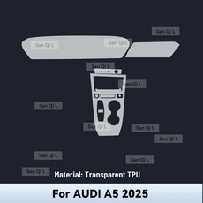 아우디 A5 2025 인테리어 센터 콘솔 투명 보호 필름 TPU 자동차 안티 스크래치 색조 액세서리 수리 세트, 01 A, 01 Left rudder driving
