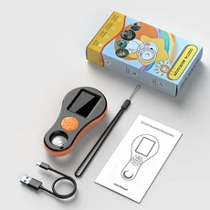 휴대용 500X 디지털 돋보기 2.0'' IPS 8개 LED 현미경 카메라 체크 보석 전자 수리 1080P, 01 BLACK, 01 China Mainland