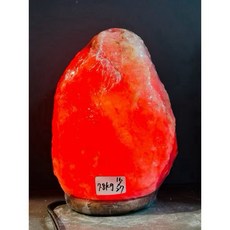 鹽燈 實拍 7.8kg 高30cm 纹路美 通透明亮 小夜燈 配 電線 燈泡, 1個, 搭配一般開關電線