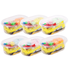 綜合餅乾禮盒組 5款, 胡蘿蔔玩具+笑臉彩虹筆+糖果, 6組